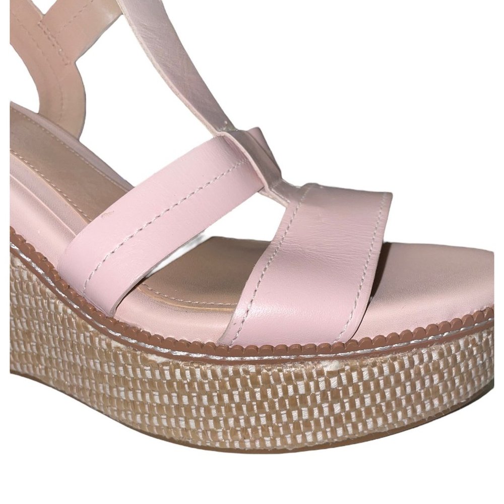 COLE HAAN Women's Cloudfeel All Day Espadrille Wedge Sandals Peach Whip Pink 9B - Picture 6 of 6